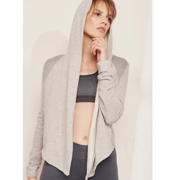 NUX Cascade Mesh Hooded Jacket in Grey Medium - Picture 2 of 3